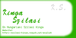 kinga szilasi business card